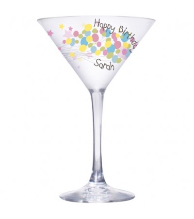 Personalised Birthday Balloons Cocktail Glass