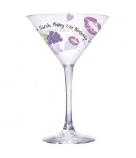 Personalised Lips & Grapes Cocktail Glass