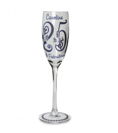 Personalised Fabulous Age Flute Glass