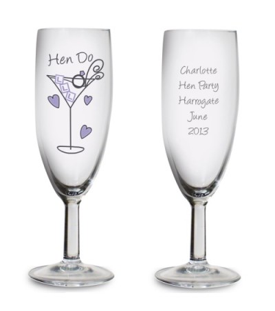 Personalised Hen Do Toast Glass