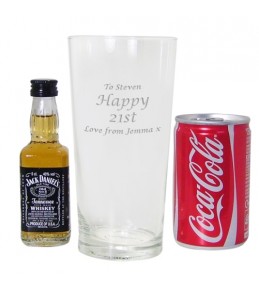 Personalised Jack Daniels & Coke Gift Set