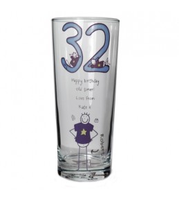 Personalised Purple Ronnie Pilsner Glass - Middle Age Male