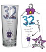Personalised Purple Ronnie Pilsner Glass - Middle Age Male