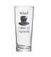 Personalised Top Hat Wedding Pilsner Glass