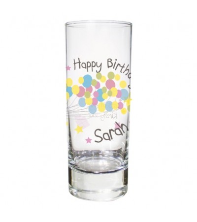 Personalised Birthday Balloons Shot Glass