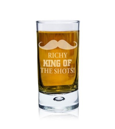 Personalised Moustache Shot Glass