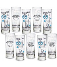 Personalised Stag Do Shot Glass 10 Pack