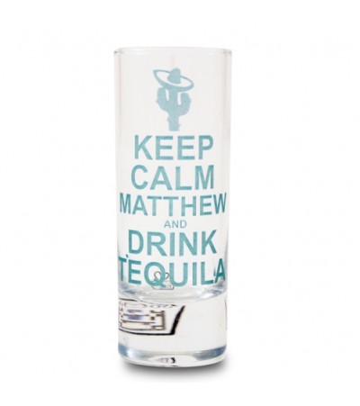 Personalised Keep Calm & Drink Tequila Shot Glass
