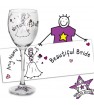 Personalised Bride Wine Glass