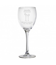 Personalised Designer Wedding Wine Glass