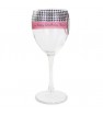 Personalised Houndstooth Wine Glass