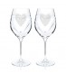 Personalised Heart Swarovski Wine Glasses