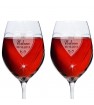 Personalised Heart Swarovski Wine Glasses